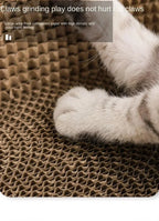 Oval Corrugated Cardboard Cat Scratcher Bed