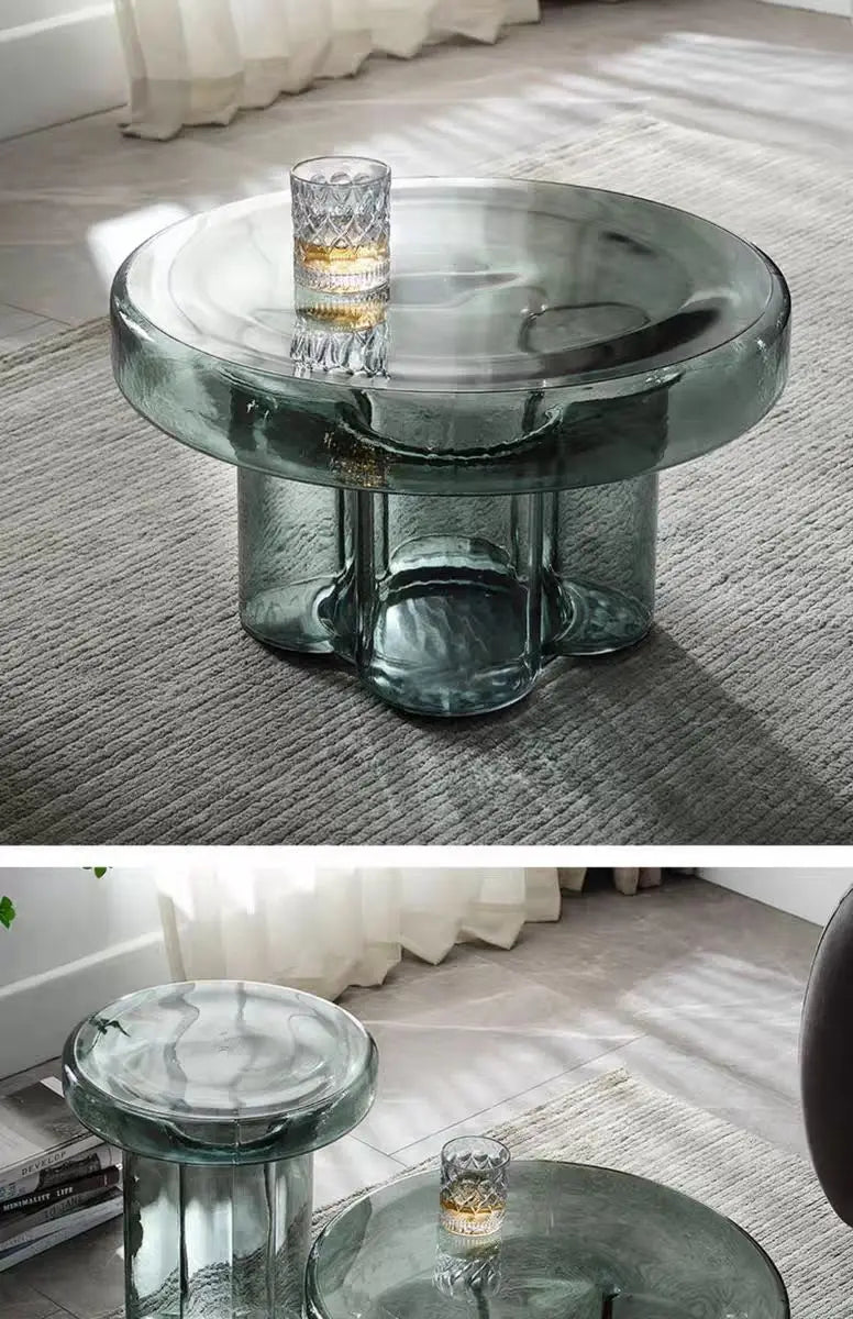 Round Glass Side Coffee Table
