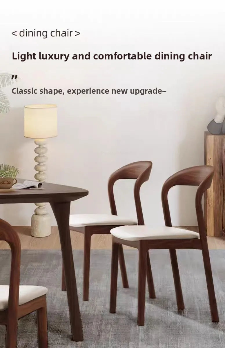 Solid Wood Leather Dining Chair