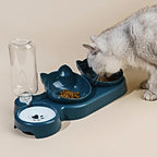 3-in-1 Cat Bowl & Gravity Water Feeder Set