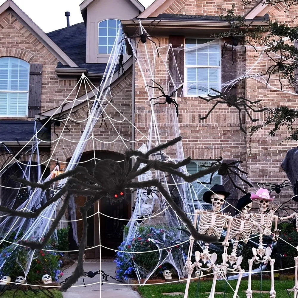 Giant Plush Halloween Spider Decoration