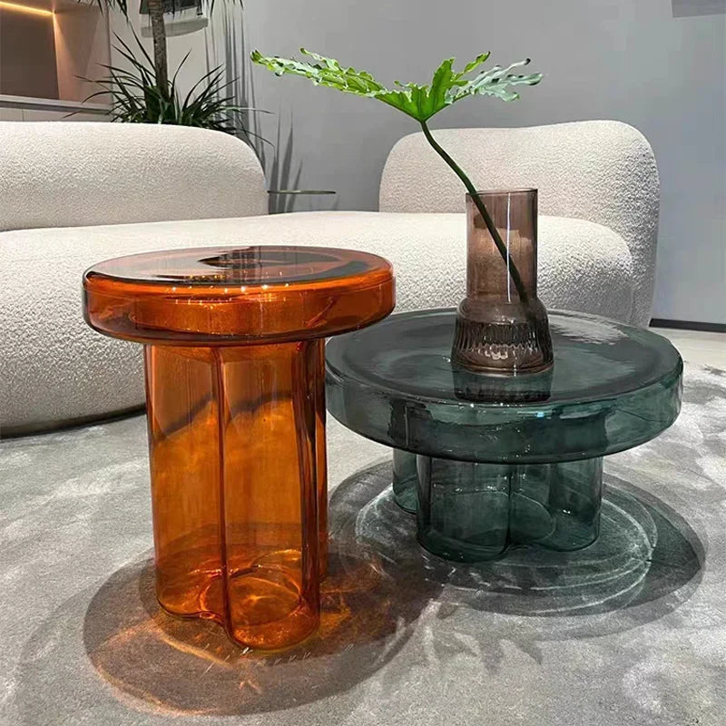 Round Glass Side Coffee Table