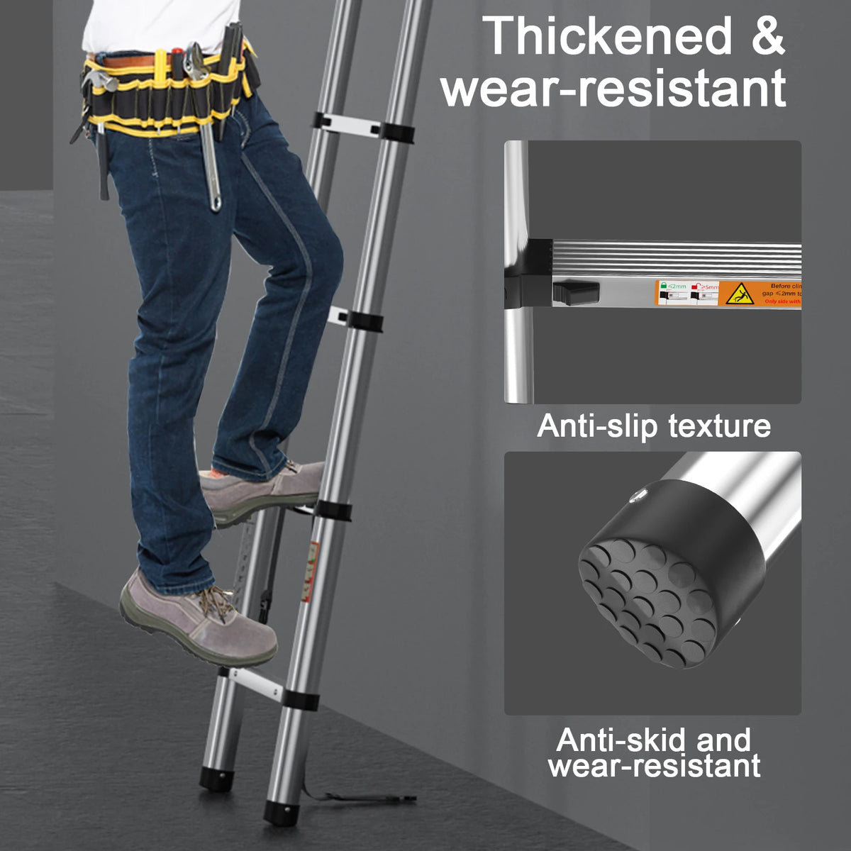 Feytory Telescopic Ladder with Stabilizers