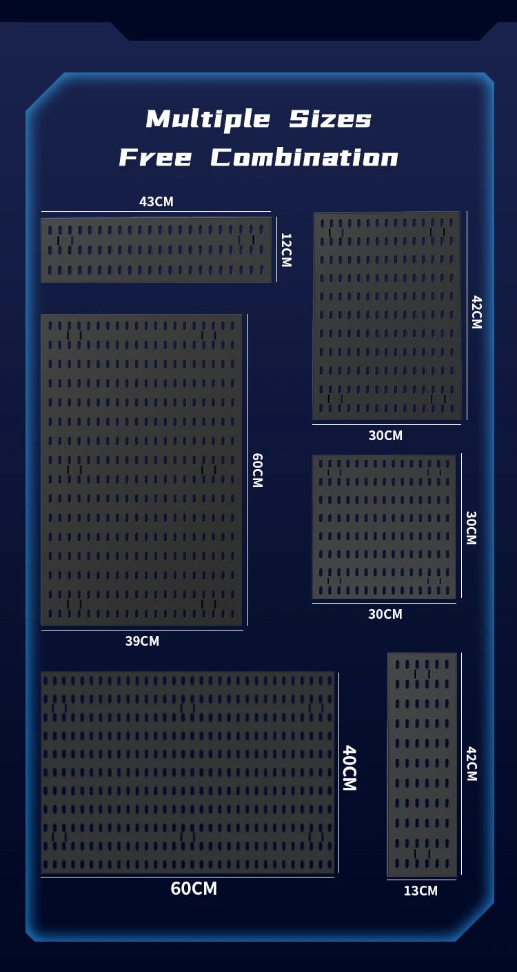 No-Drill Gaming Pegboard Wall Organizer