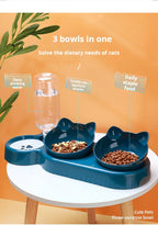 3-in-1 Cat Bowl & Gravity Water Feeder Set