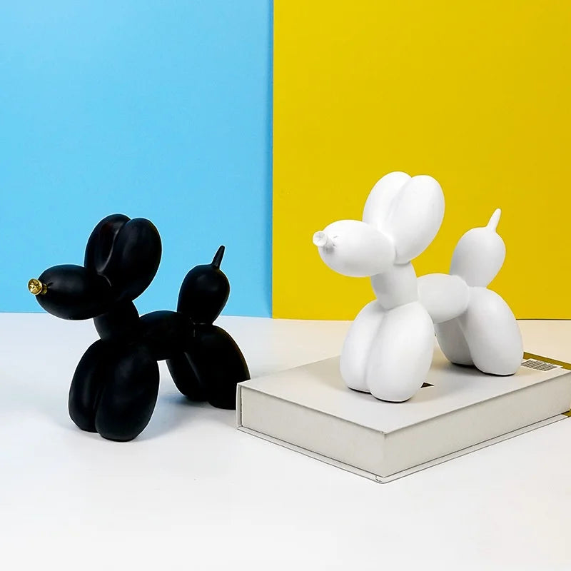 Matte Resin Balloon Dog Figurine