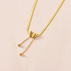 Vintage Butterfly Pendant Snake Chain Necklace