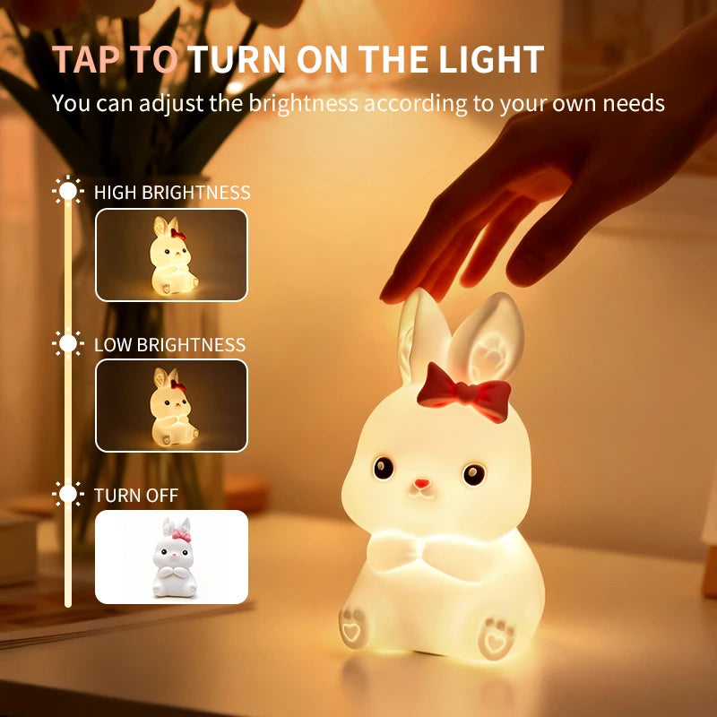 Touch-Dimming Rabbit Night Light