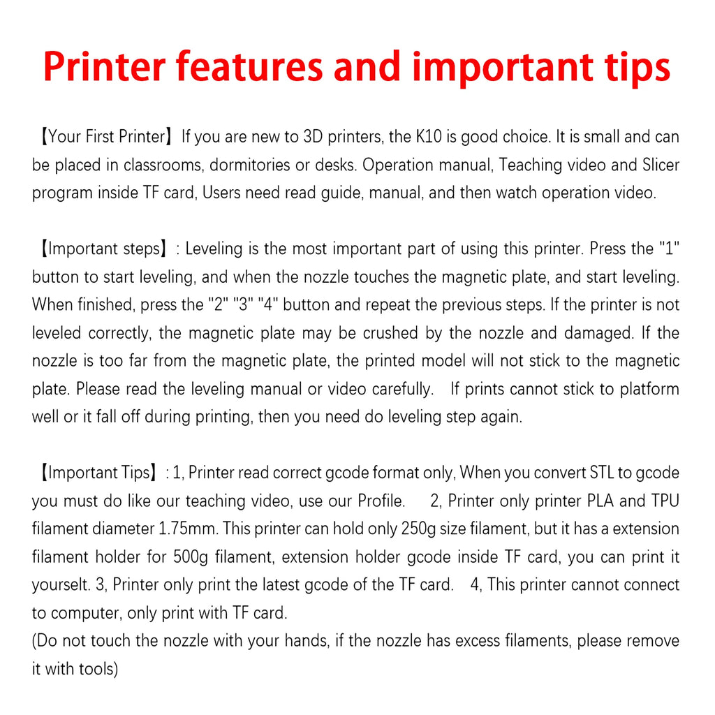 EasyThreed K10 Entry-Level 3D Printer