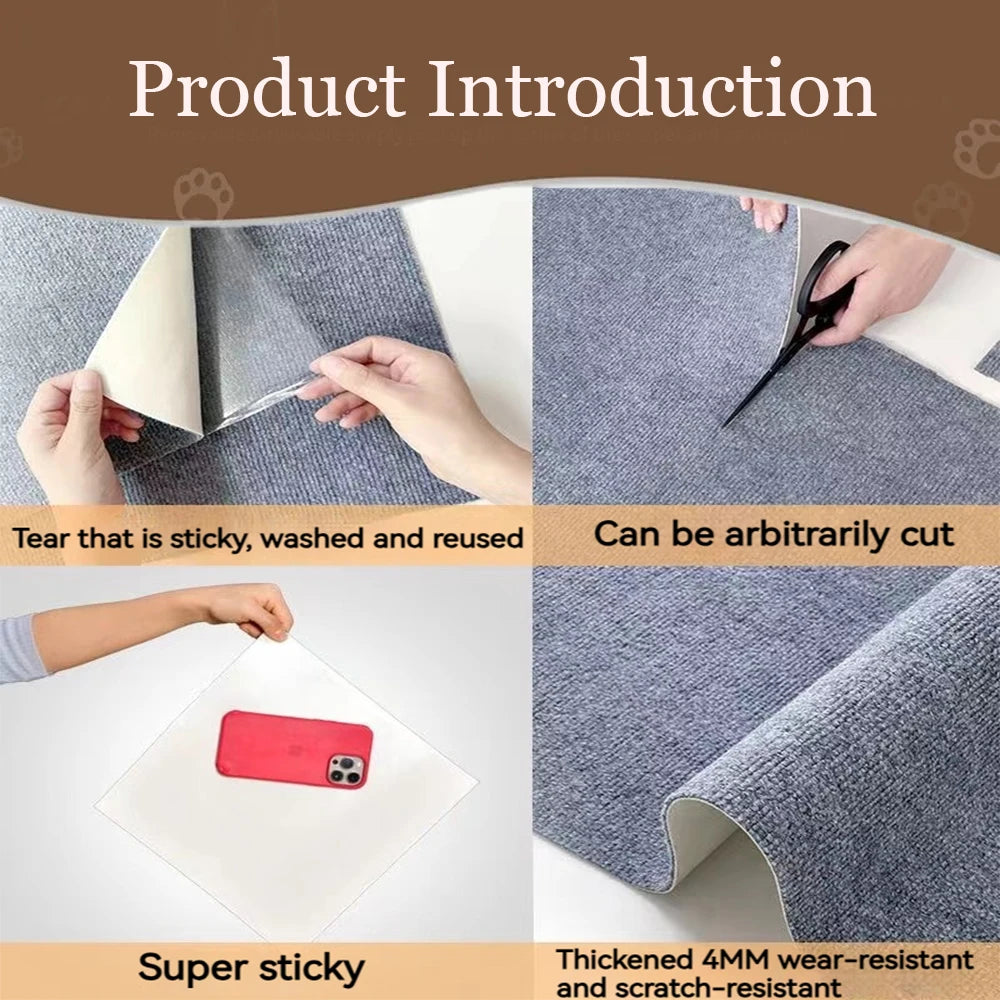 Self-Adhesive Trimmable Cat Scratching Mat