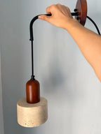 Yellow Travertine Stone Wall Lamp