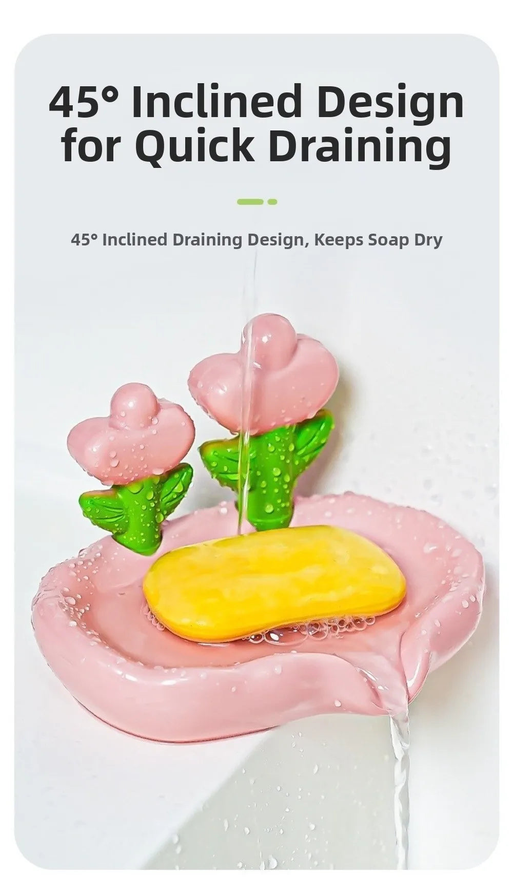Tulip Self-Draining Soap Dish