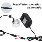 12-LED Ultrasonic Pond Fogger & Mist Maker