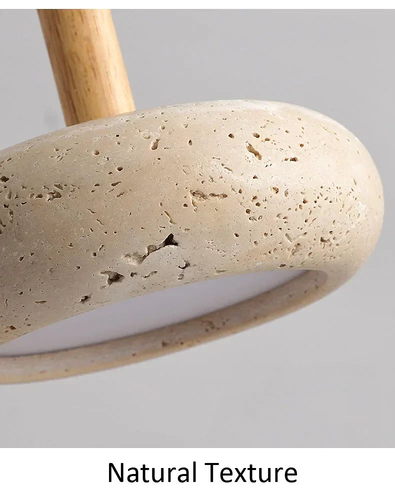 Wabi-Sabi Circular Stone Pendant Light