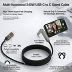 2-in-1 USB-C Charging Cable & Foldable Phone Stand