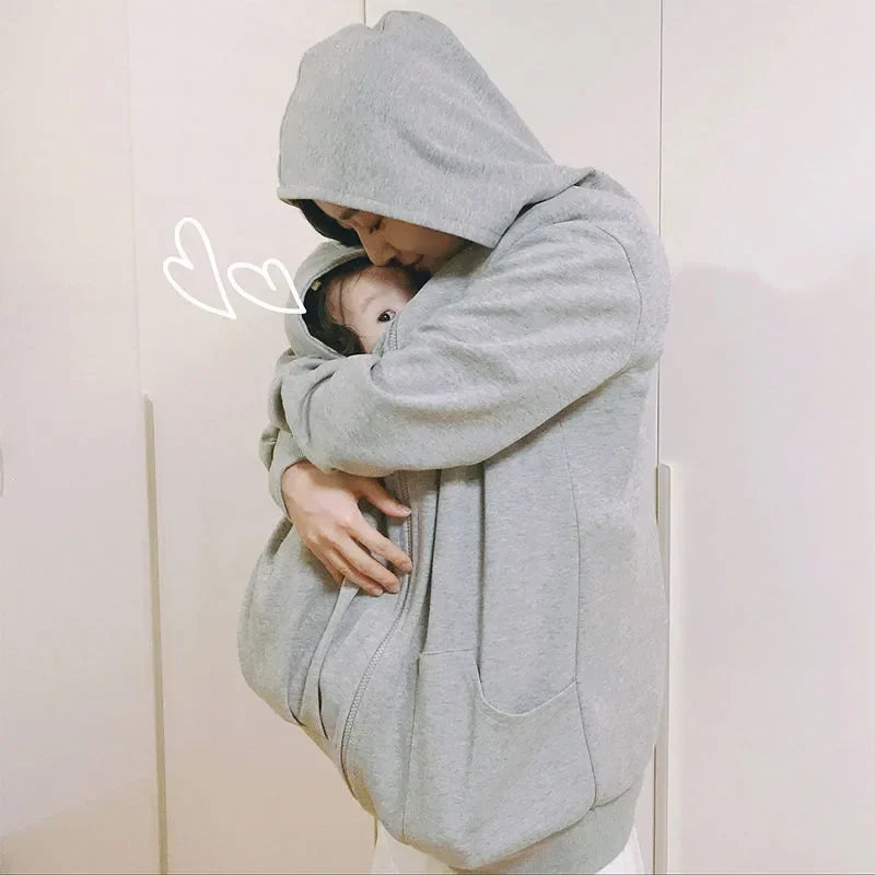 Maternity Kangaroo Baby Carrier Hooded Jacket