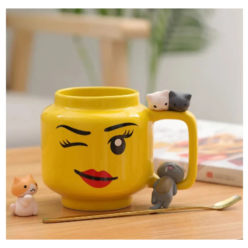 Cartoon Expression Ceramic Mug 250ml