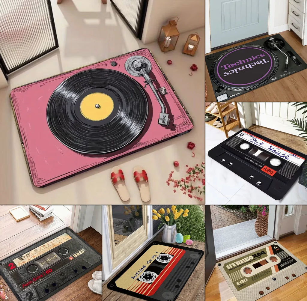 Cartoon Record Non-Slip Door Mat