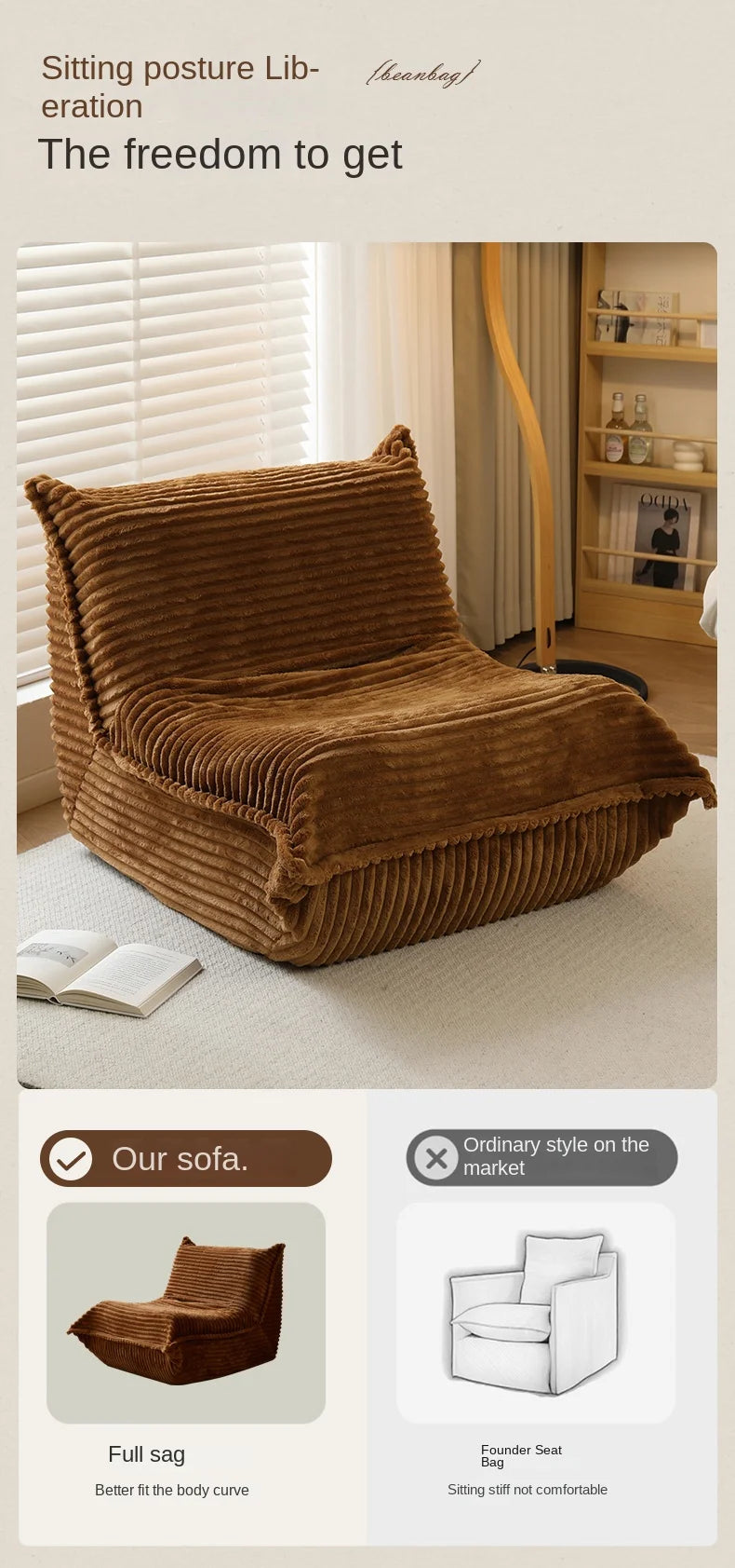 Caterpillar-Style Single Sofa Bed