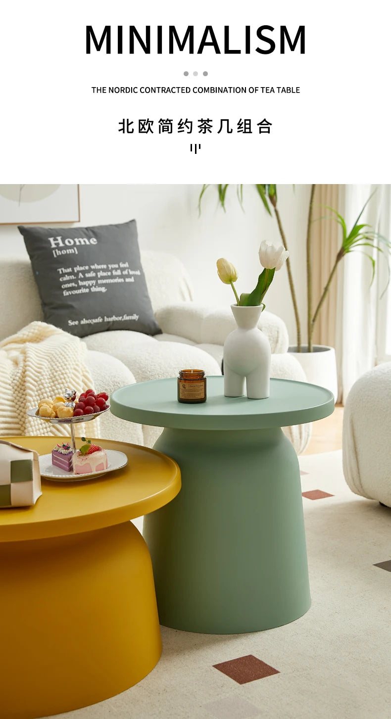 Round Nordic Side Coffee Table