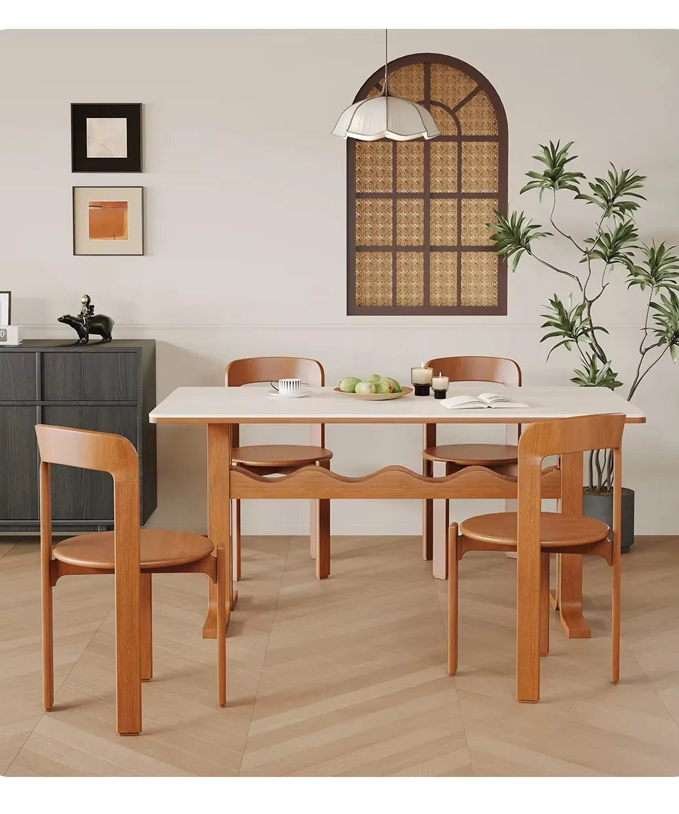Rey-Style Beech Wood Dining Chair