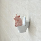 Funny Pig Bathroom Statue