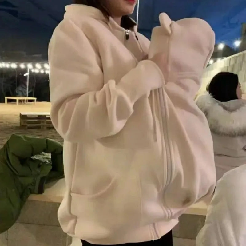Maternity Kangaroo Baby Carrier Hooded Jacket