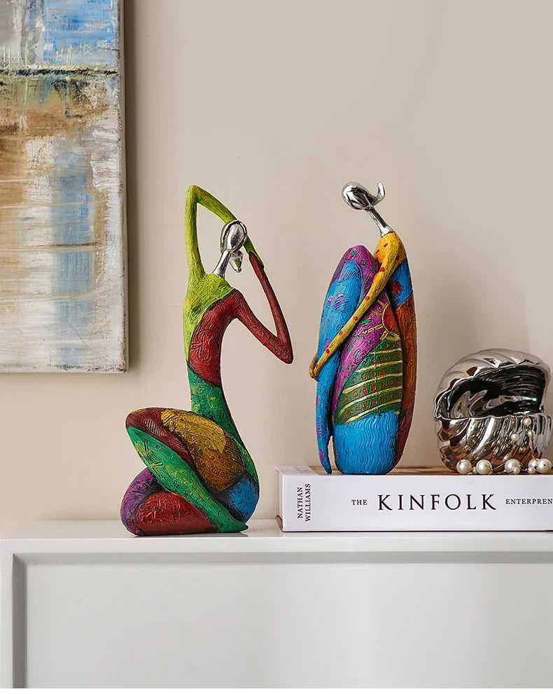 Abstract Love Resin Sculpture