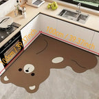 Cartoon Panda Diatomite Kitchen Floor Mat
