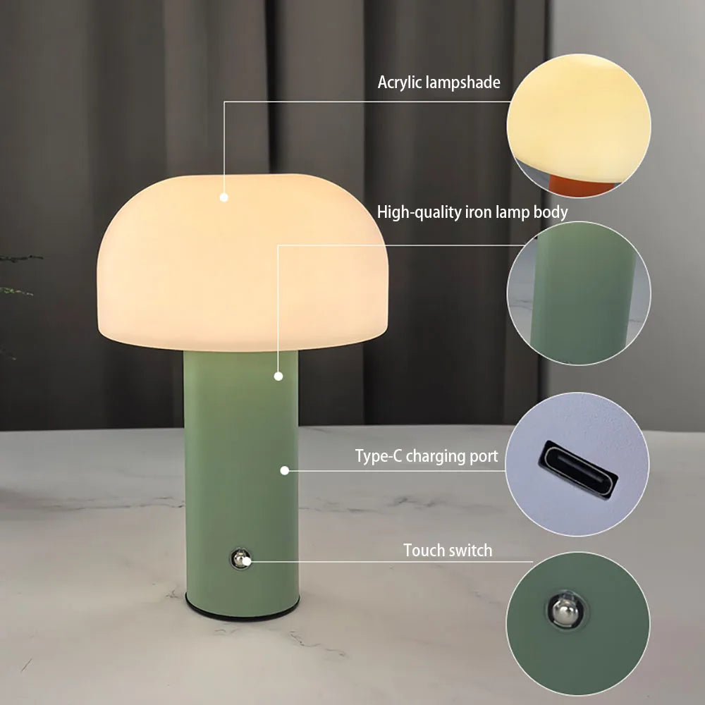 Mushroom LED Charging Lamp