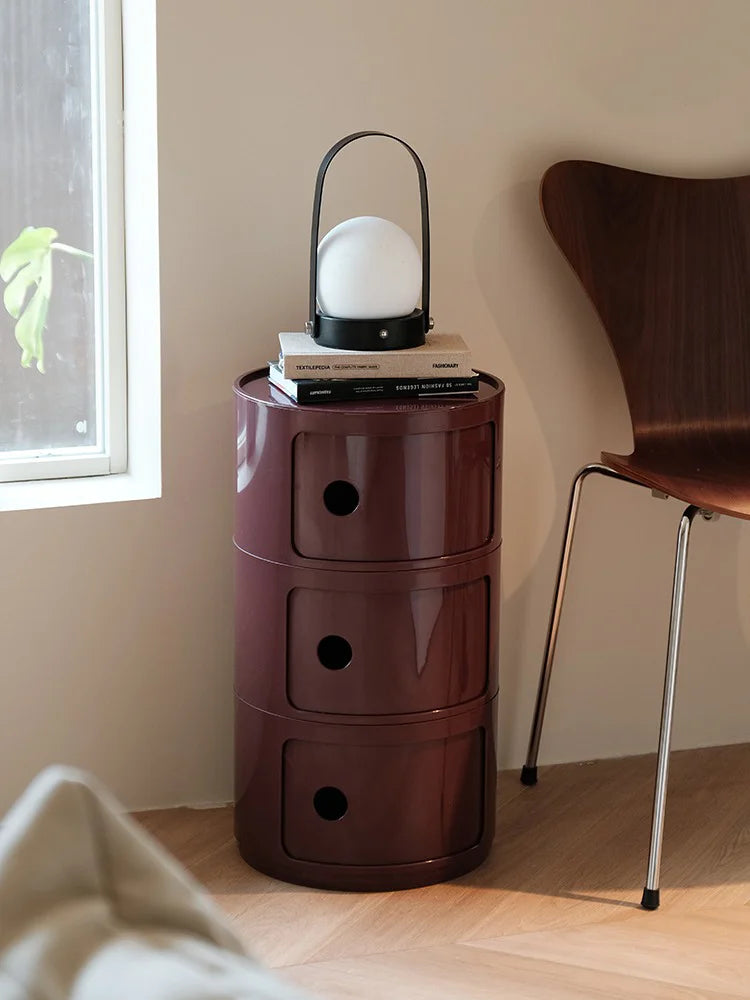 Modular Round Plastic Nightstand