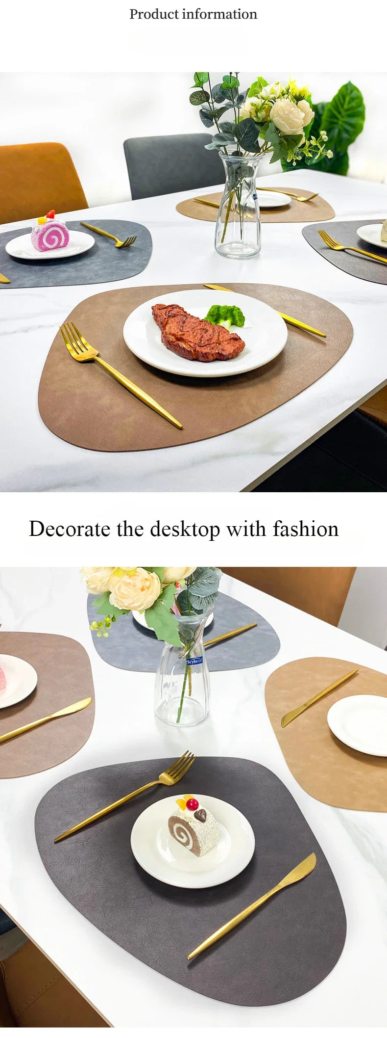 Double-Sided PU Leather Placemat