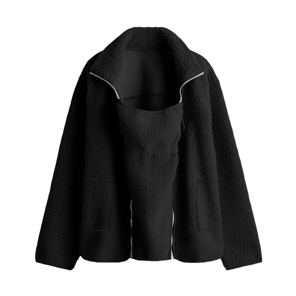 2-in-1 Warm Fleece Maternity Baby Carrier Sweatshirt