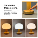 Rechargeable Mushroom LED Table Lamp