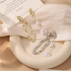 Asymmetrical Baroque Pearl Stud Earrings
