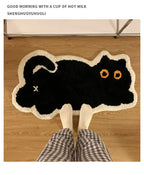 Cute Black Cat Area Rug