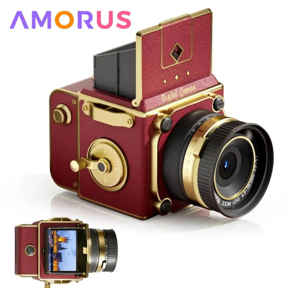Retro 2.7K Compact Digital Camera with 16X Zoom