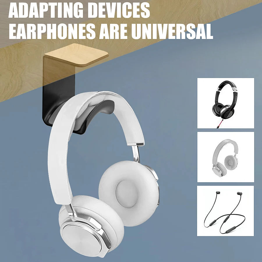 Adhesive Wall-Mount Headphone Hanger