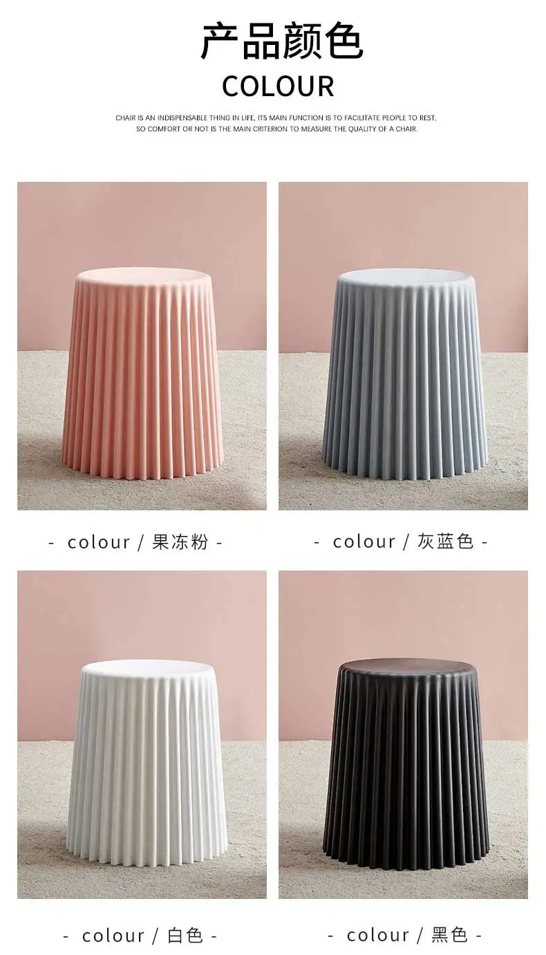 Adjustable Round Plastic Stool