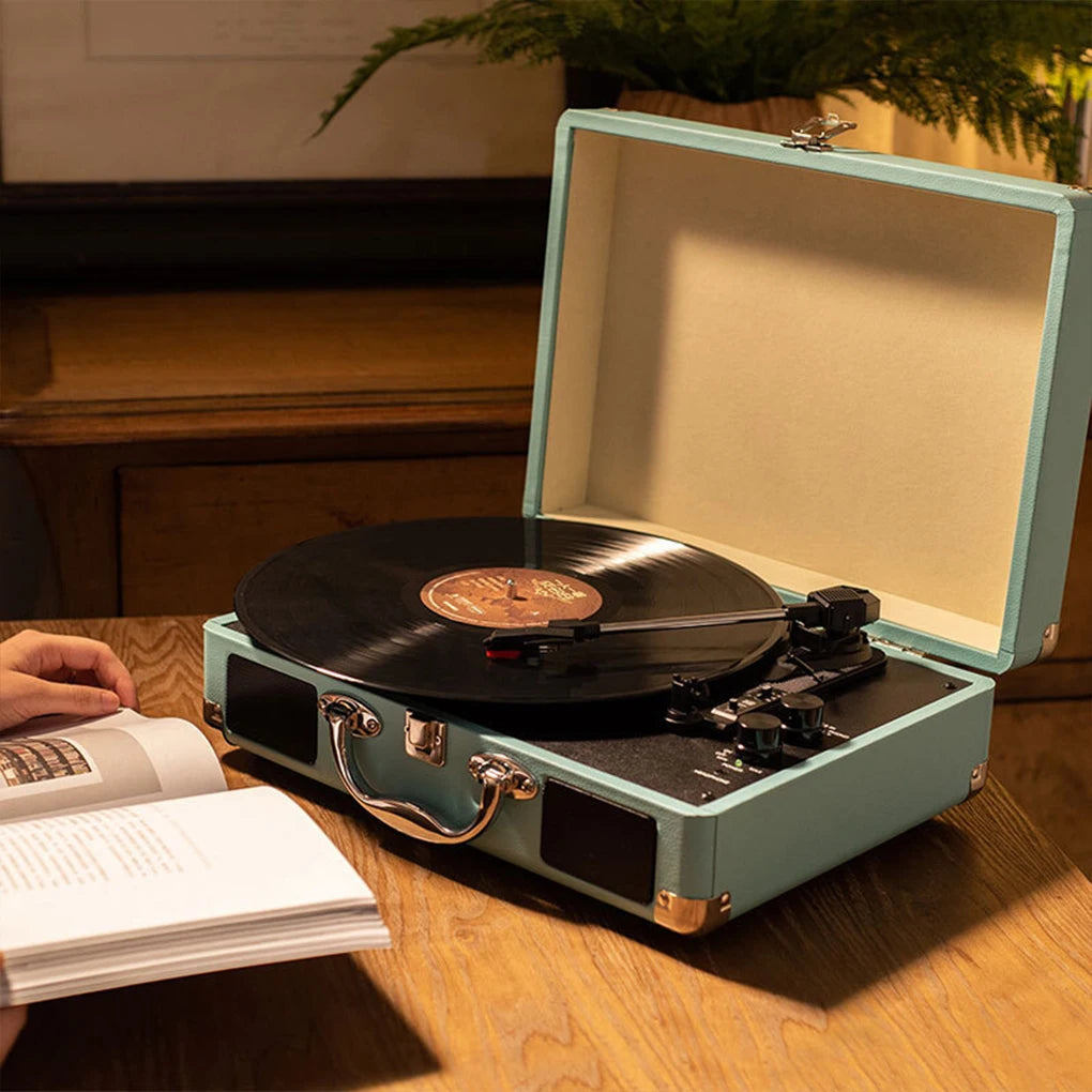 Retro 3-Speed Bluetooth Record Player