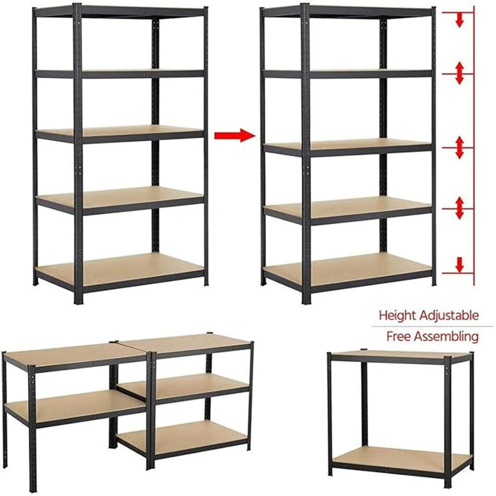 5-Tier Heavy-Duty Adjustable Storage Shelving