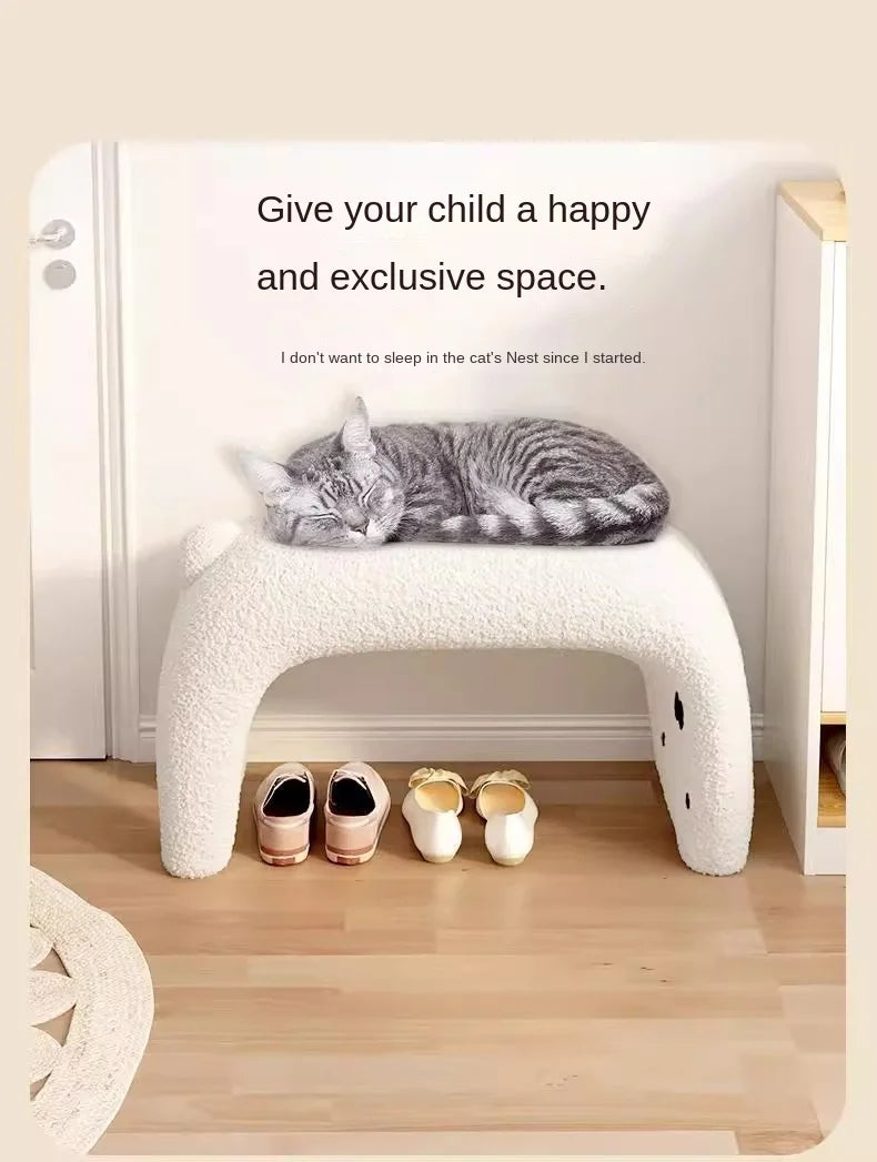 Cute Animal Plush Ottoman Stool