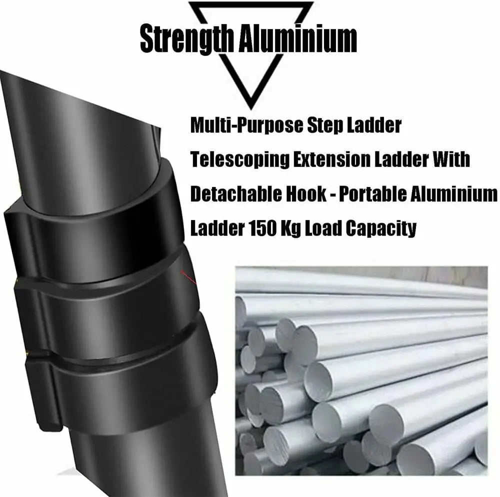 DayPlus 6.2m Telescopic Aluminium Ladder with Hook