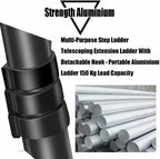 DayPlus 6.2m Telescopic Aluminium Ladder with Hook