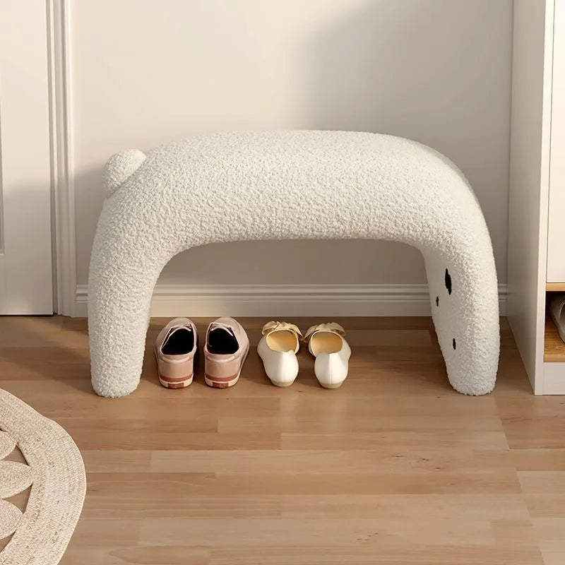 Cute Animal Plush Ottoman Stool