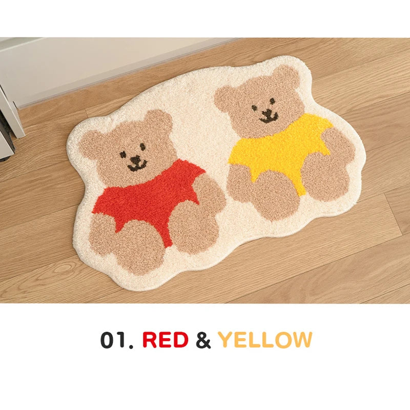 Cute Bear Imitation-Cashmere Floor Mat