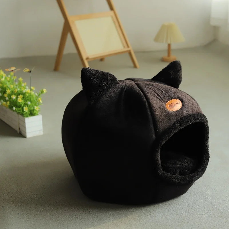 Removable Cushion Cozy Cat Cave Bed