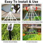 5m Plush Halloween Spider Web Decoration