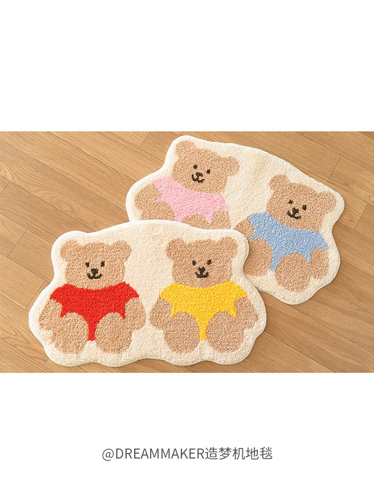 Cute Bear Imitation-Cashmere Floor Mat