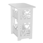 2-Tier PVC Side Table Nightstand